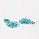 New Brass Look Assorted Colors Beads Floral Design Handcrafted Earring For Women's